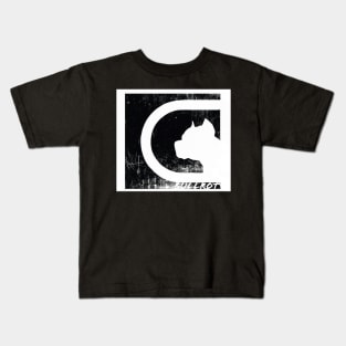 Bullrot Grunge Noir Blanc et Nom Kids T-Shirt